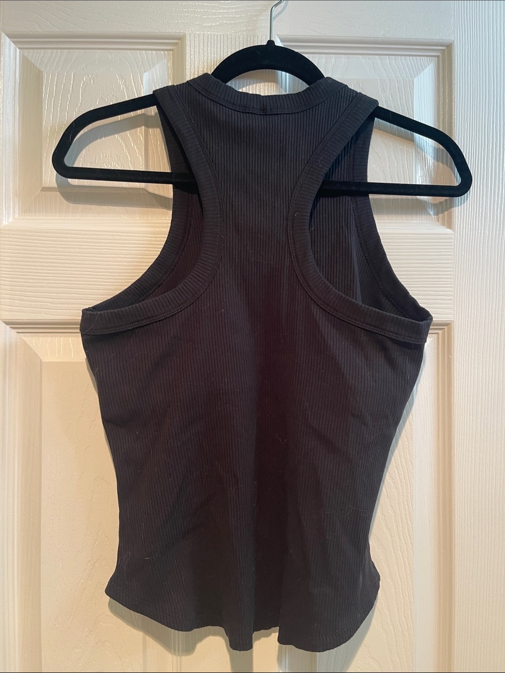 Fabletics Black Ribbed High-Neck Tank - Picture 2 of 4